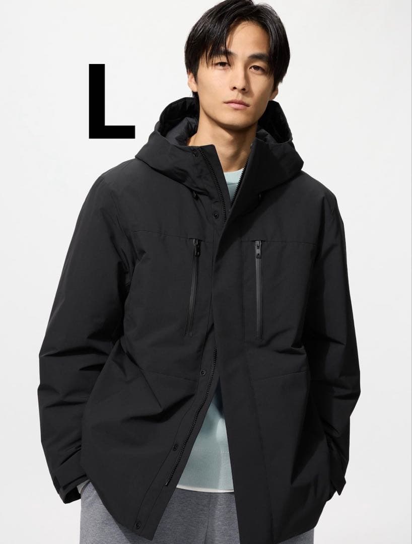 2025年新作　UNIQLO ハイブリッドダウンパーカ　 ブラック　L