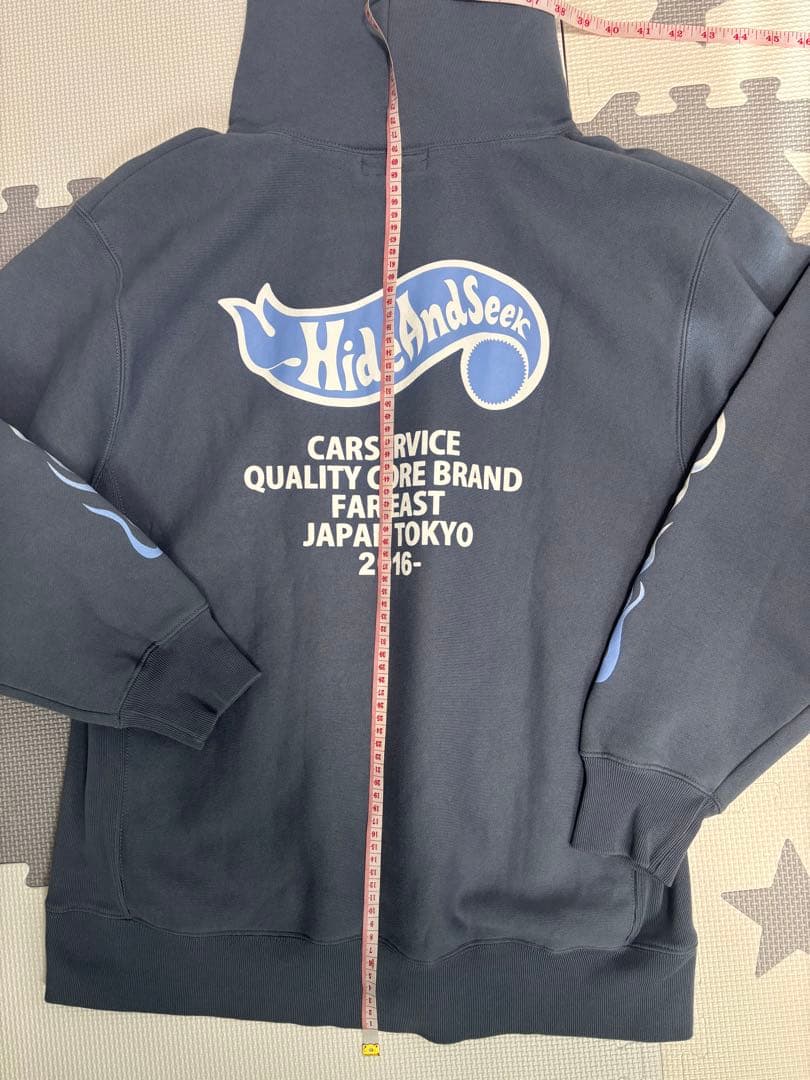 トップス HIDEANDSEEK CarService Hooded D-BLUE L