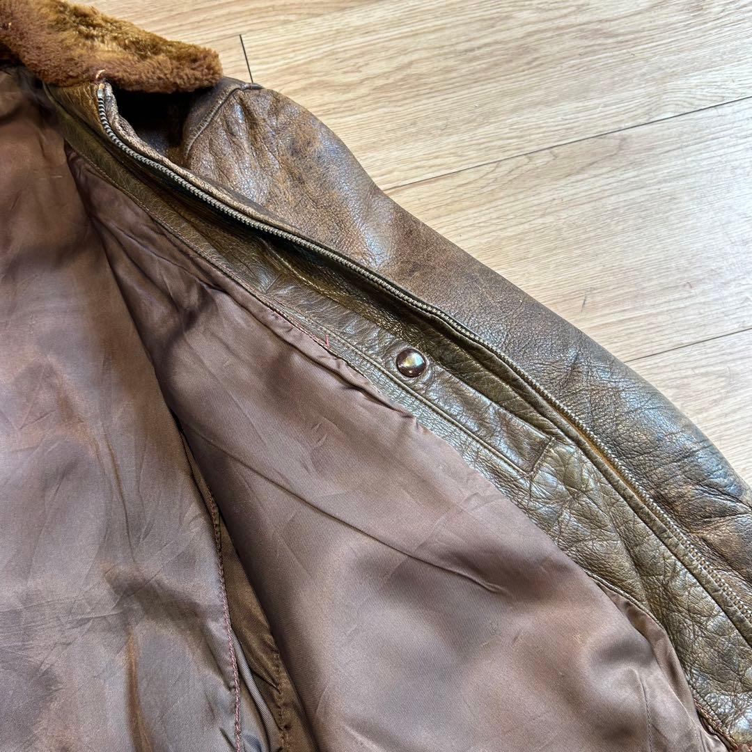 【実物】40's\"U.S.NAVY\"AN6552 G-1 flight jkt