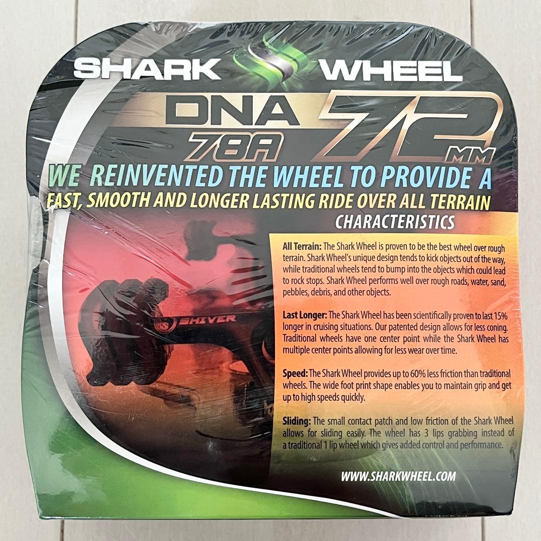 03☆新品☆ シャークウィール 72mm 78a ブラック/レッド スワール