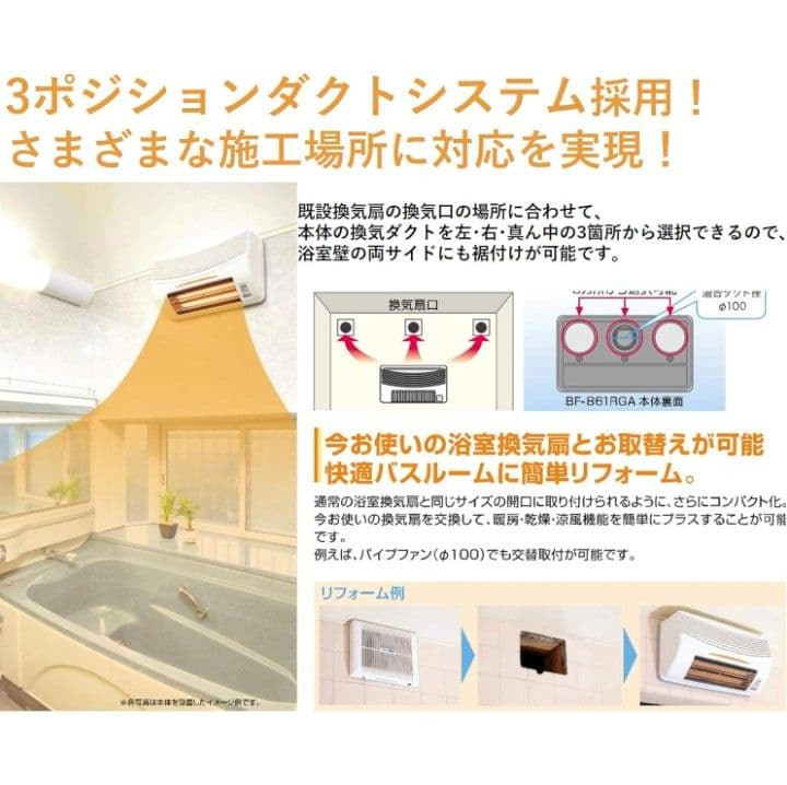 Hanaoto　浴室換気乾燥暖房機 24時間換気対応　壁面取付タイプ