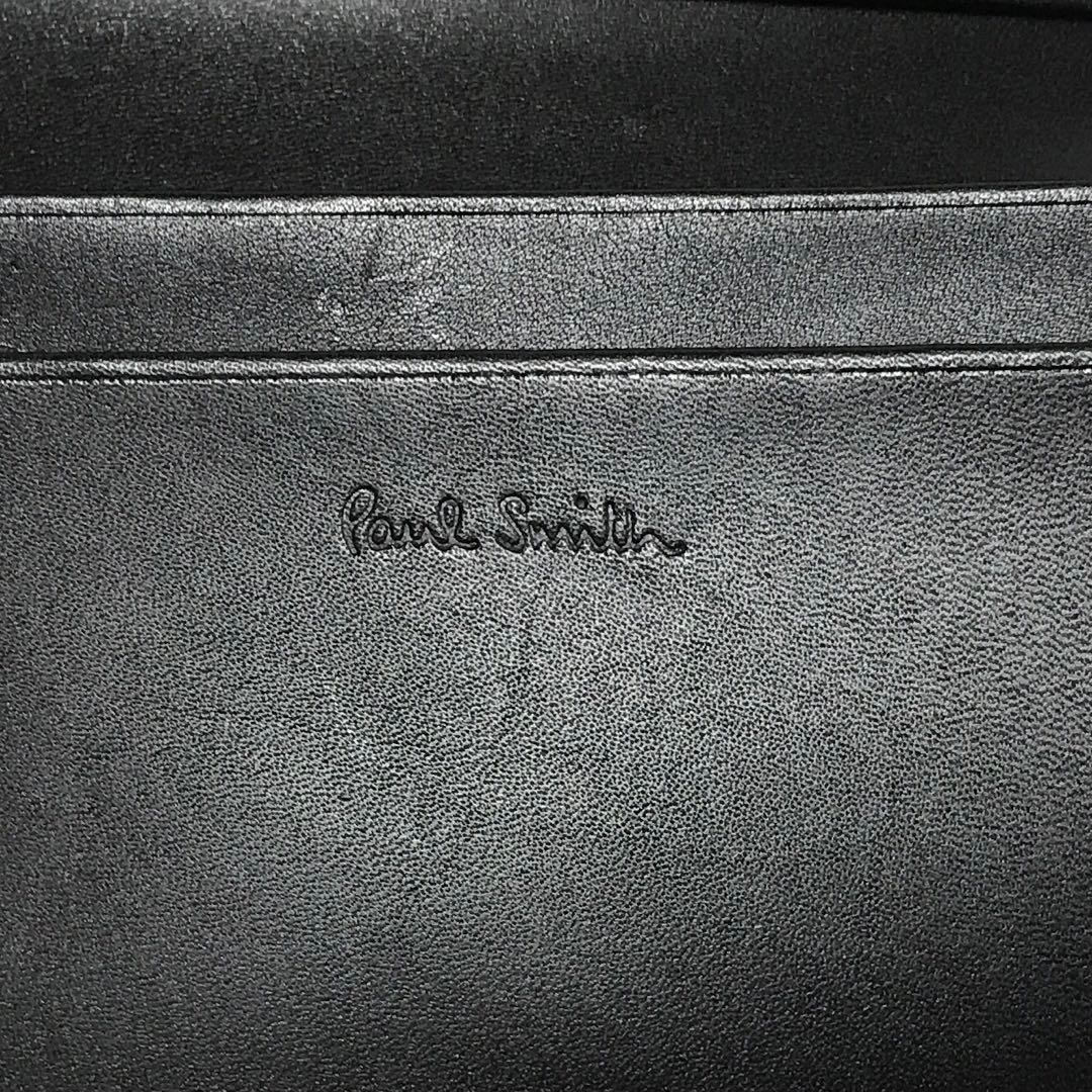 Paul Smith シグネチャーストライプ ティッピング 名刺入れ ブラック