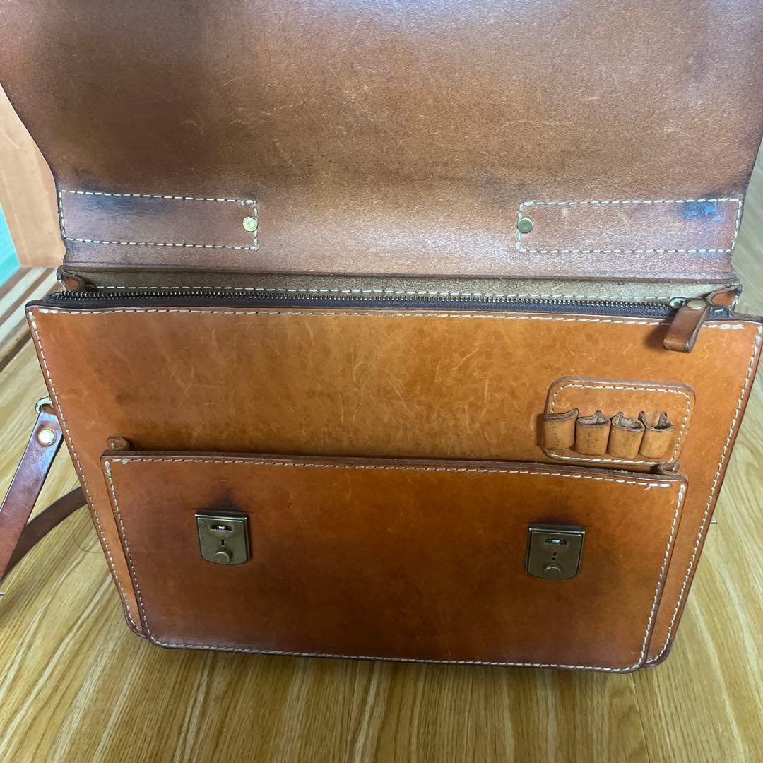 HERZ ビジネスバッグ ブラウン レザー