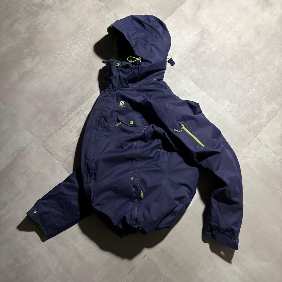 完品 00s SALOMON サロモン マウンテンパーカー パフジャケット　紺色