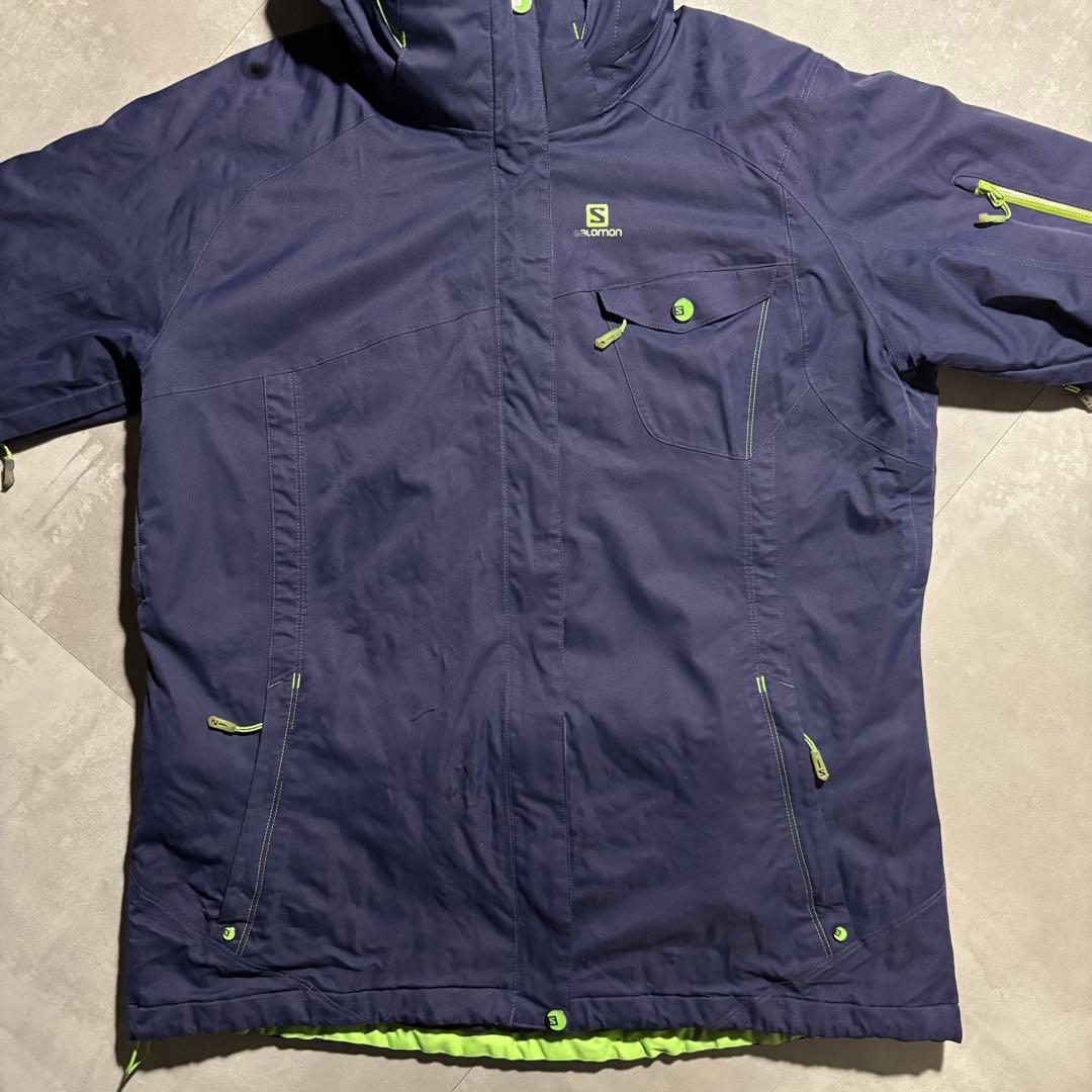完品 00s SALOMON サロモン マウンテンパーカー パフジャケット　紺色
