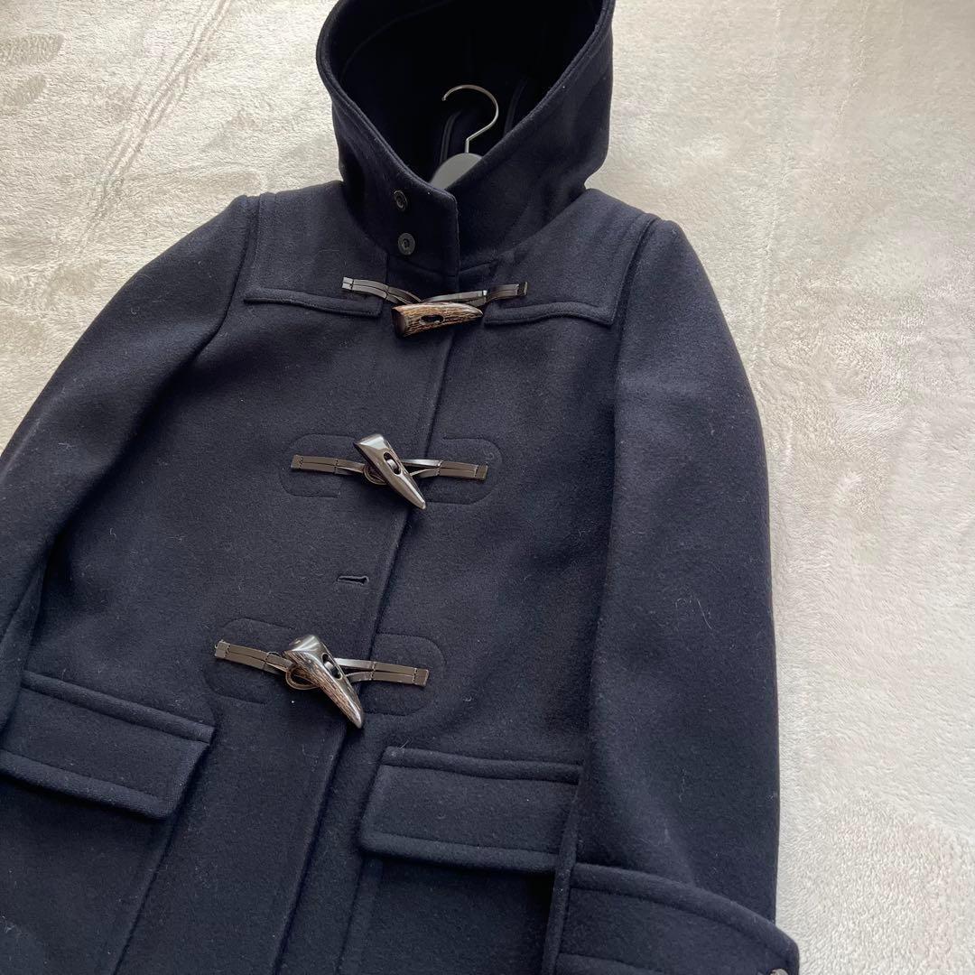 【極美品 定番】HYKE ダッフルコート ロング ネイビー 日本製 ボウルズ 2