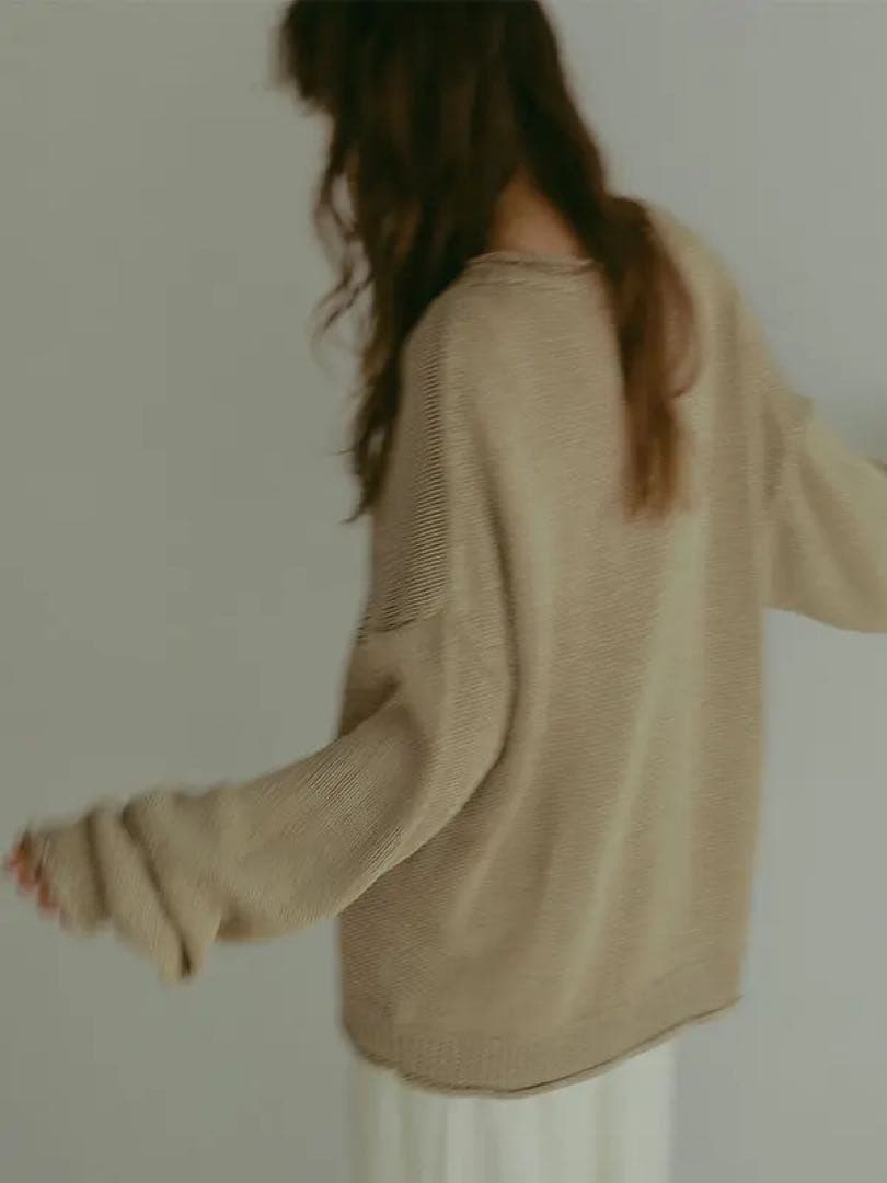 wihori　ETRETOKYO ボトルネックローゲージニットプルオーバー