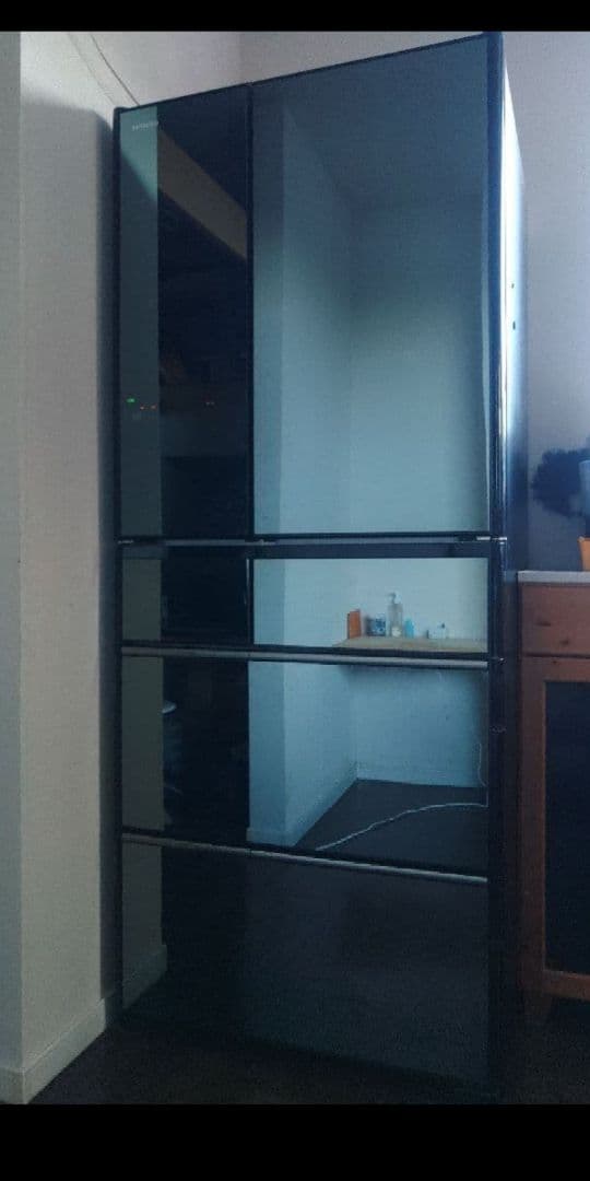 HITACHI 6ドア冷蔵庫 観音開き 真空チルド　ミラータイプ