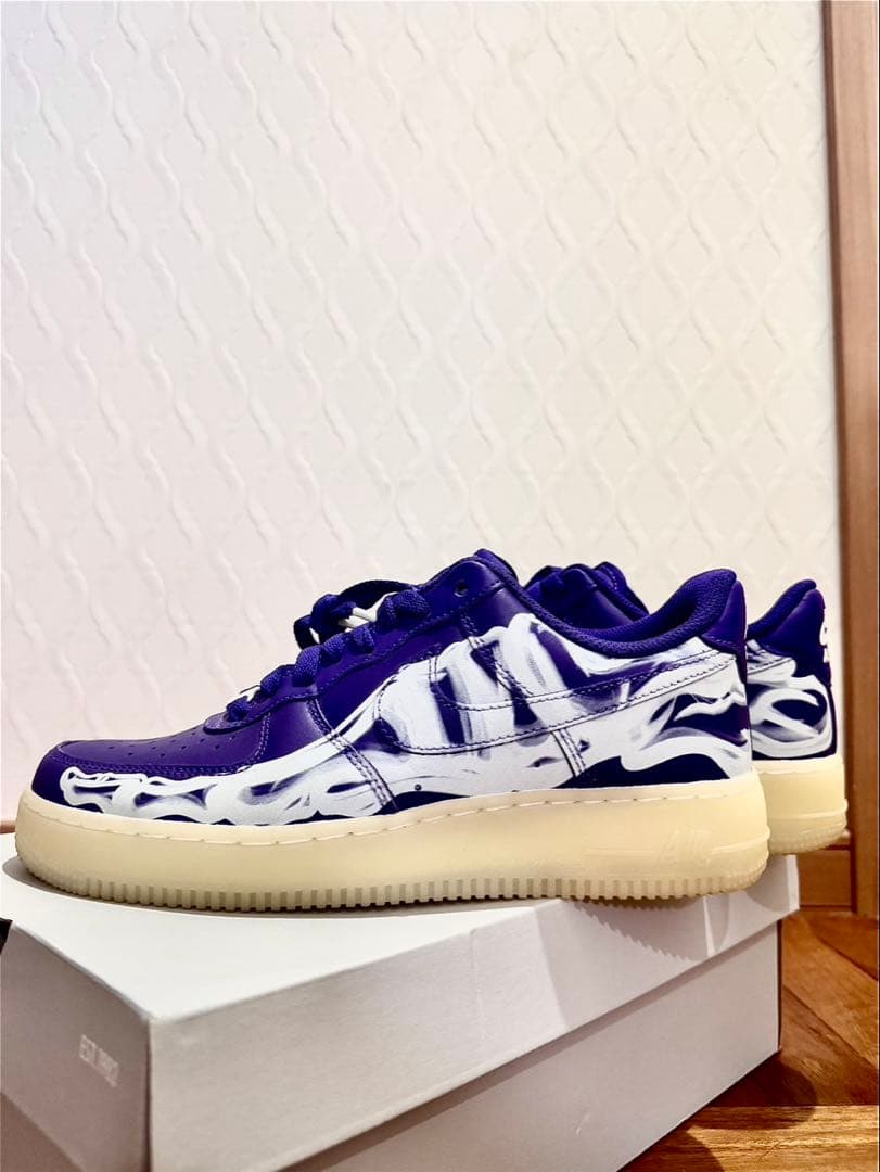 靴 Nike Air Force 1 \"Purple Skeleton\"