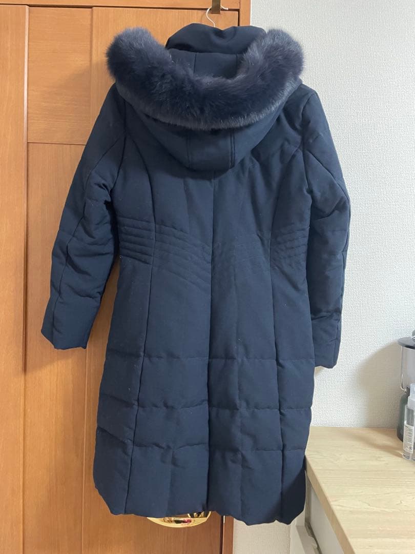 【試着のみ】ruirue boutique ロングコート ファー　M ネイビー