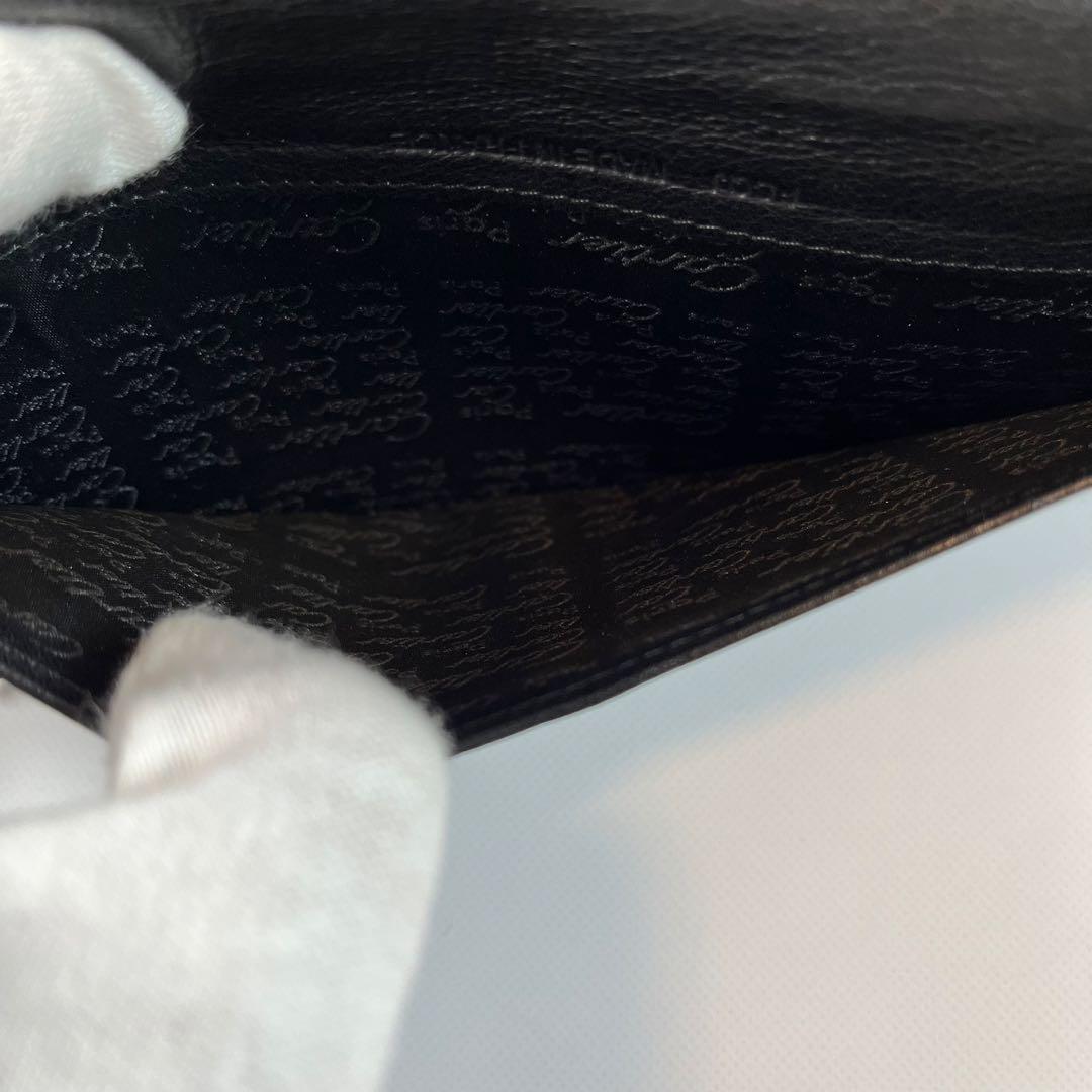 Cartier　長財布 パッピーバースデー レザー 黒 カード入れ 小銭入れ