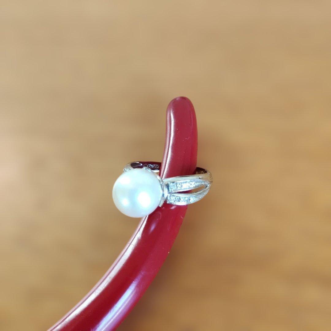 プラチナリング　アコヤパールリング