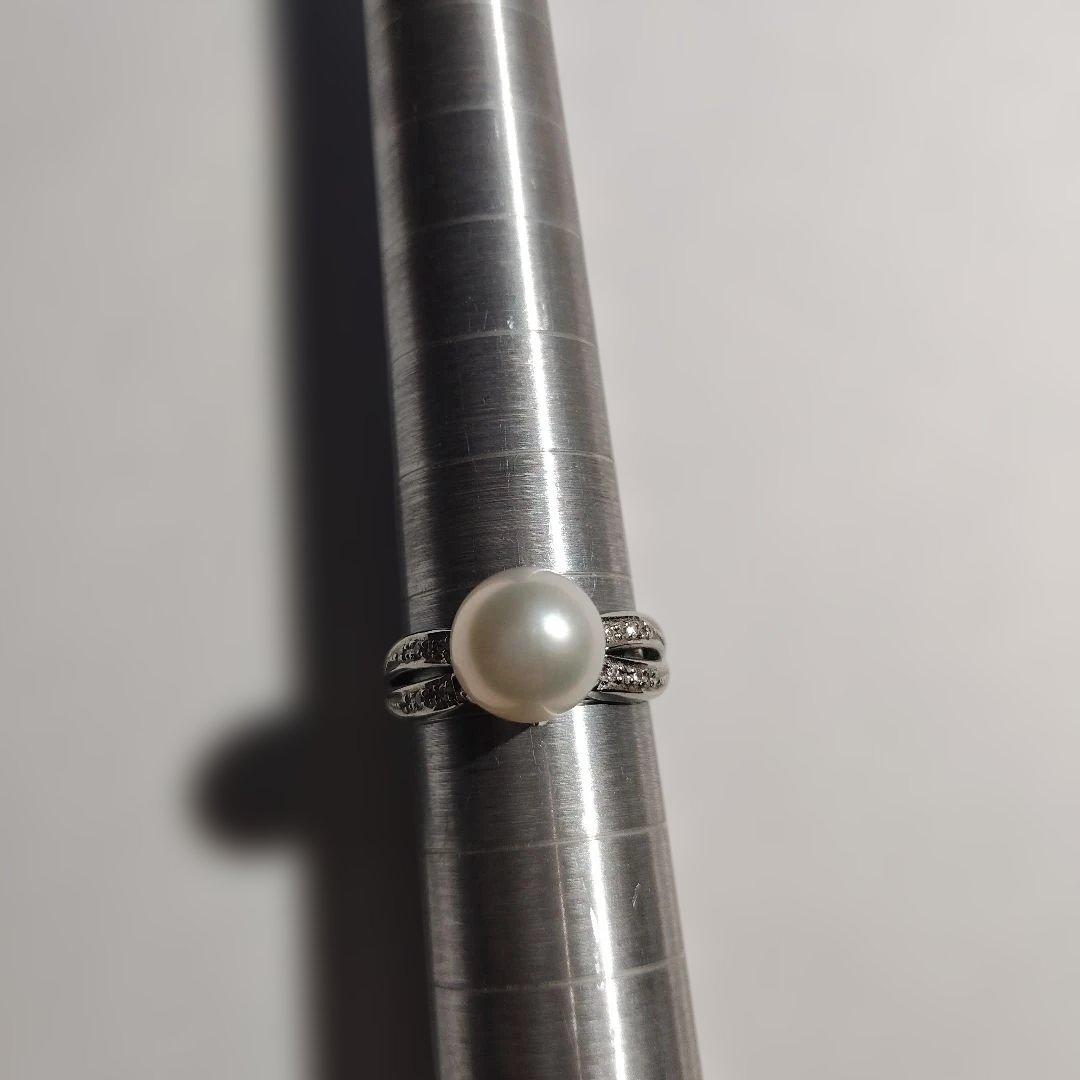 プラチナリング　アコヤパールリング