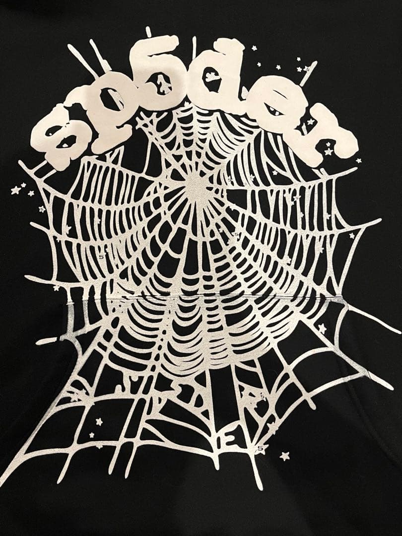 SP5DER OG Web ブラック ロゴ フーディ パーカー mサイズ