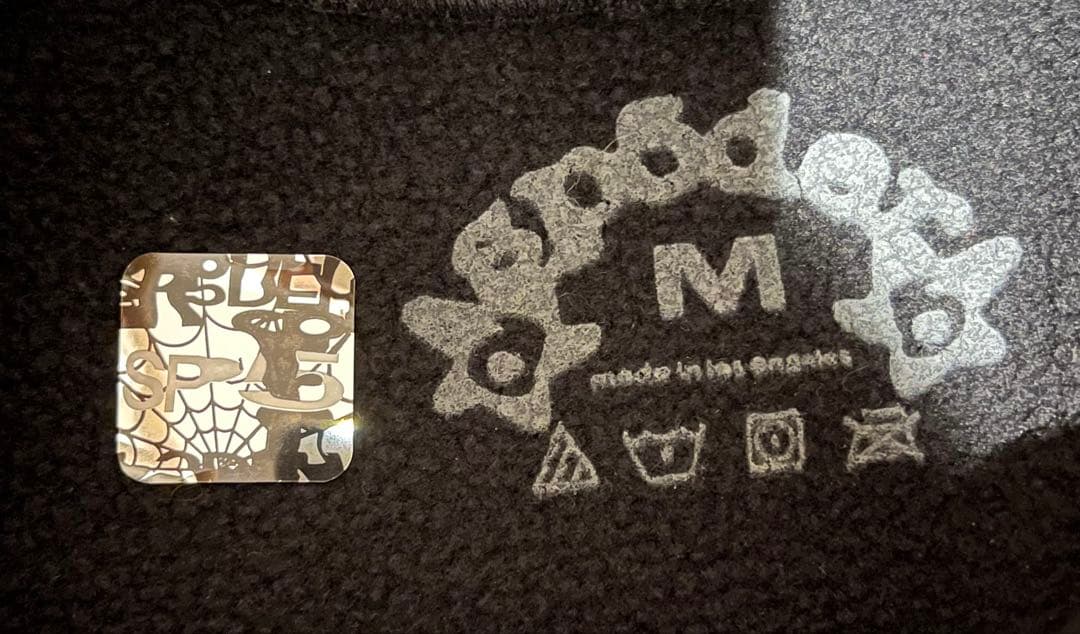 SP5DER OG Web ブラック ロゴ フーディ パーカー mサイズ