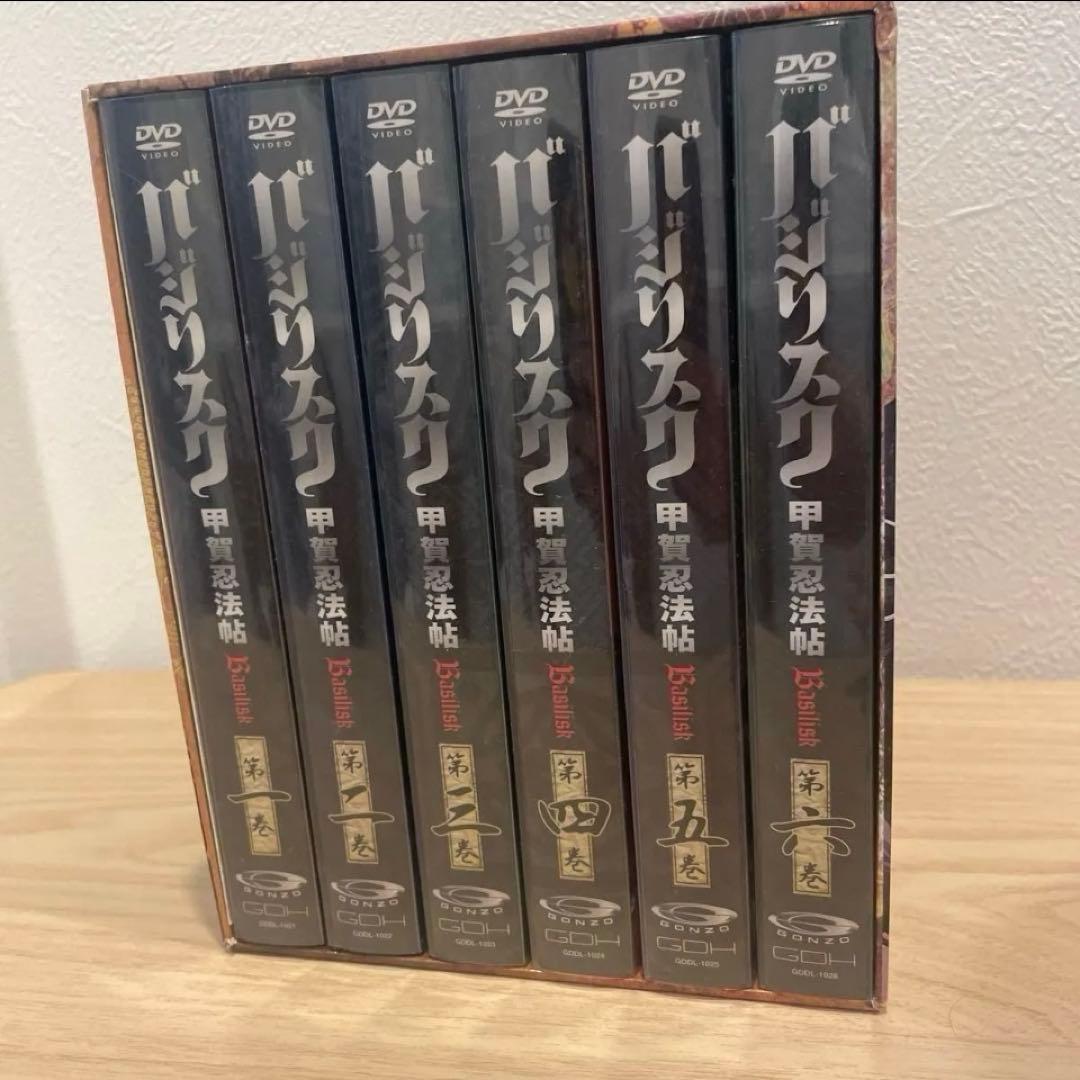 バジリスク　甲賀忍法帖　DVD　初回限定版　6巻セット　フィギュア　付属品あり