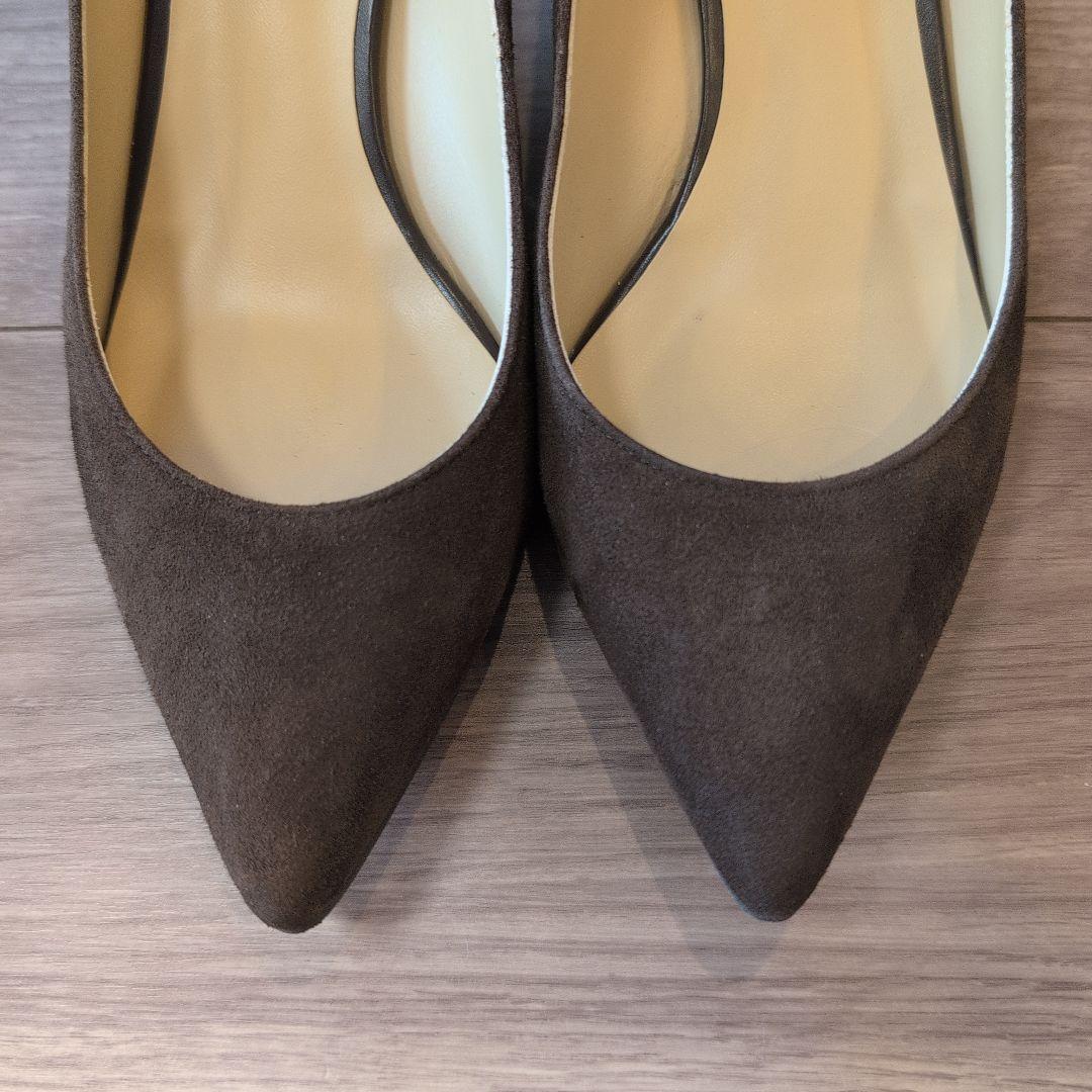 【現行品/美品】オデットエオディールパンプス　ブロックヒール　ダークブラウン