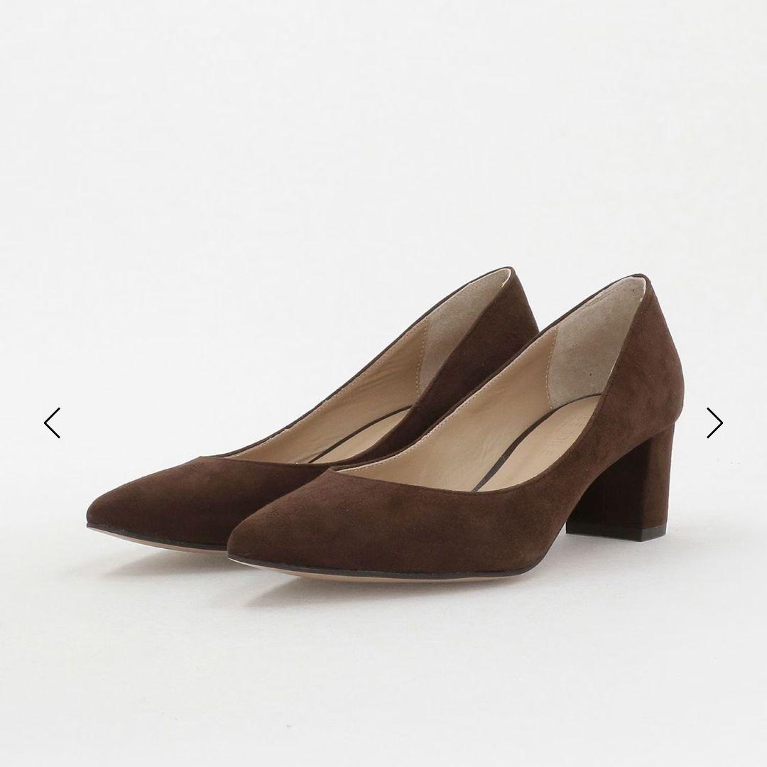 【現行品/美品】オデットエオディールパンプス　ブロックヒール　ダークブラウン