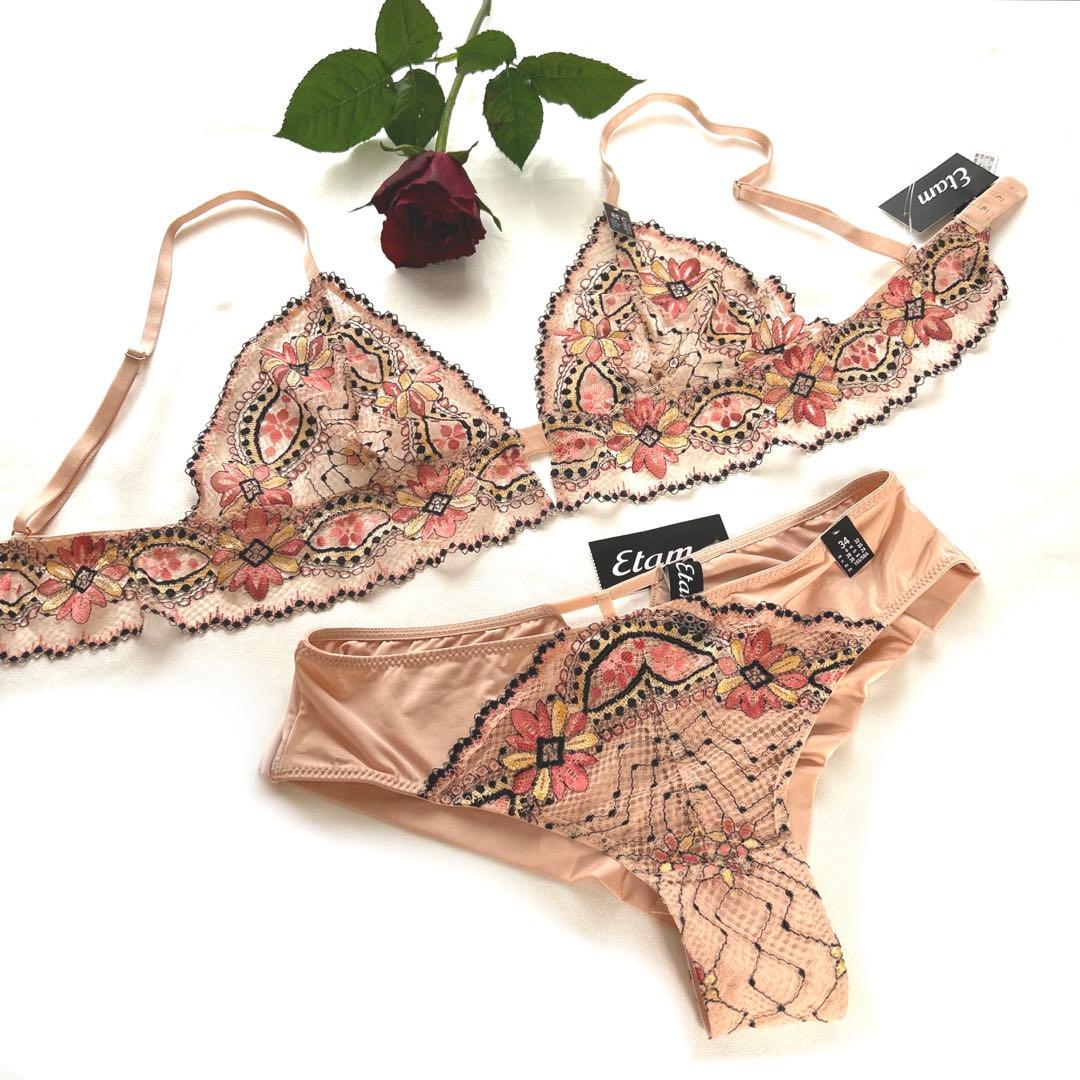 ♡お試し価格♡フレンチ ランジェリーEtam刺繍たっぷり超スイートなランジェリー