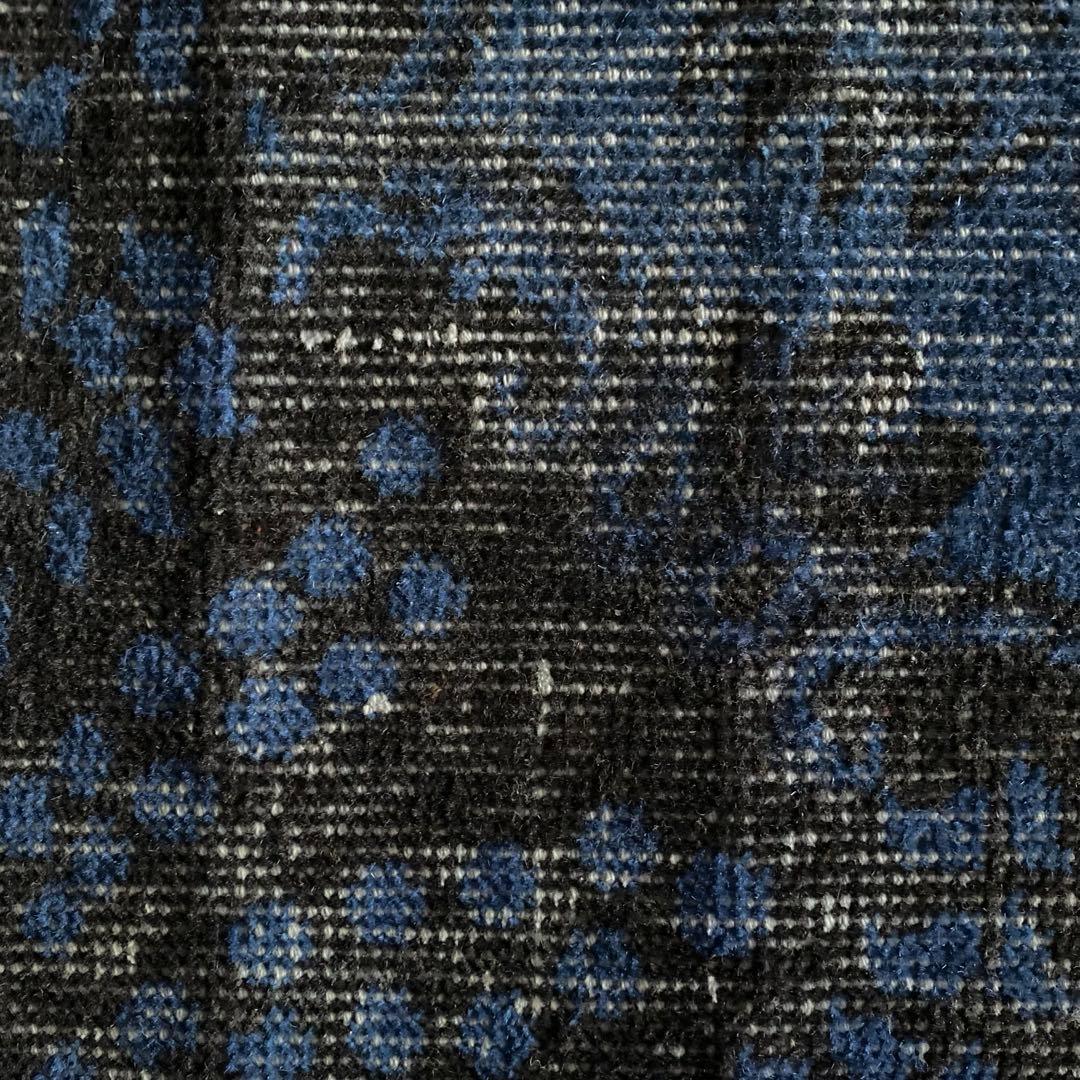 ブルーオーバーダイ　ヴィンテージラグ　トルコラグ