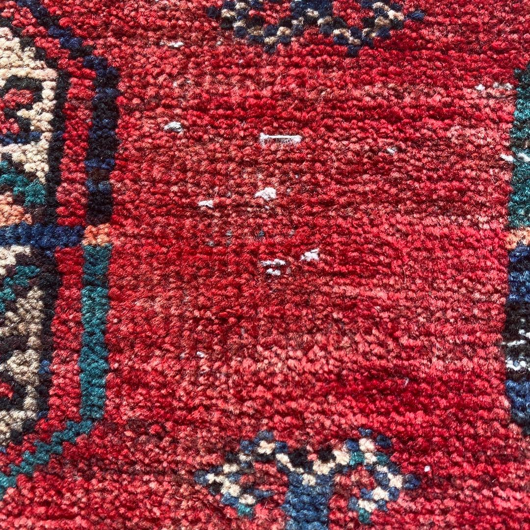 バルーチ族 イラン ザーヘダーン産 幾何学模様 ウール トライバルラグ 45年物