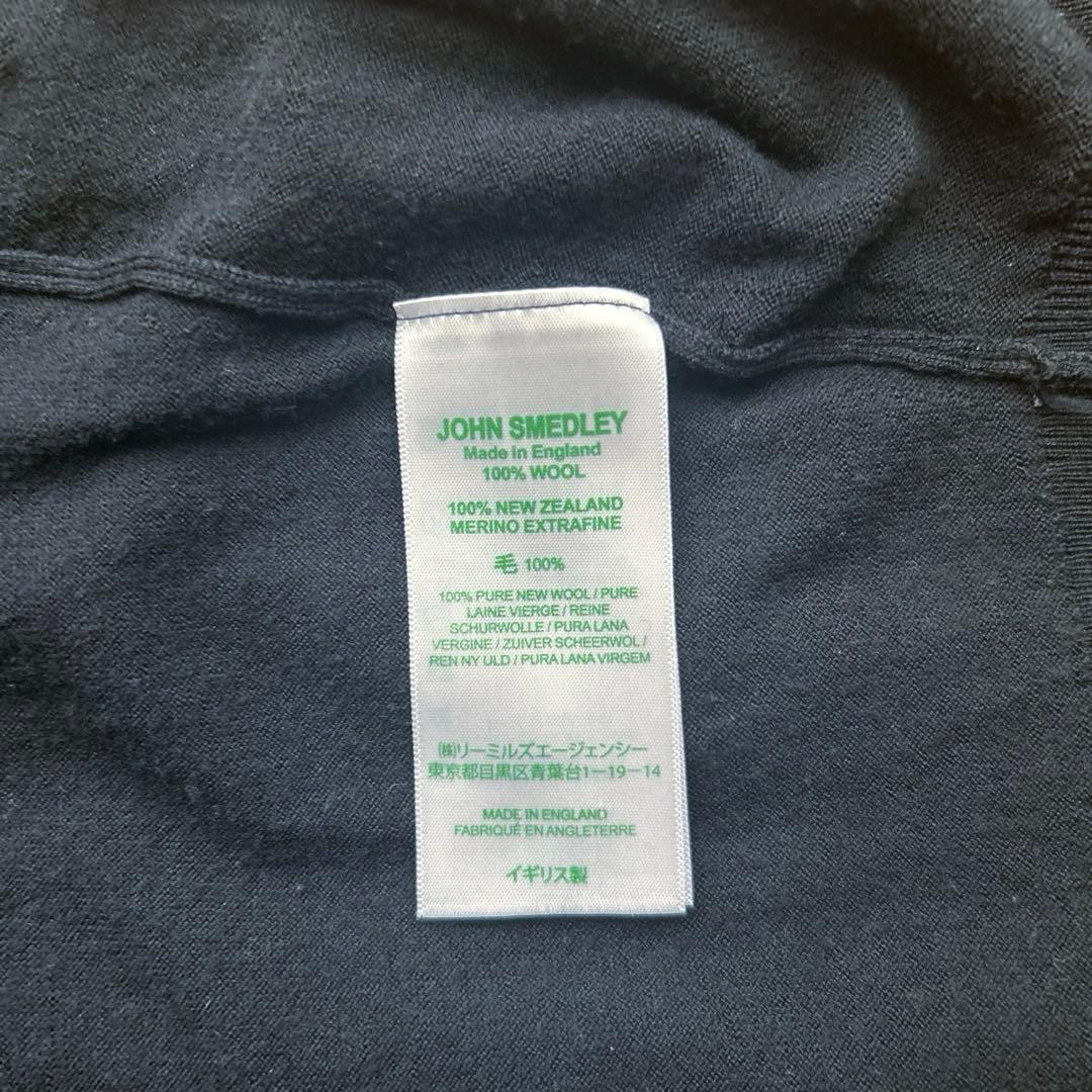 JOHN SMEDLEY ジョンスメドレー クルーネックニット ブラック S
