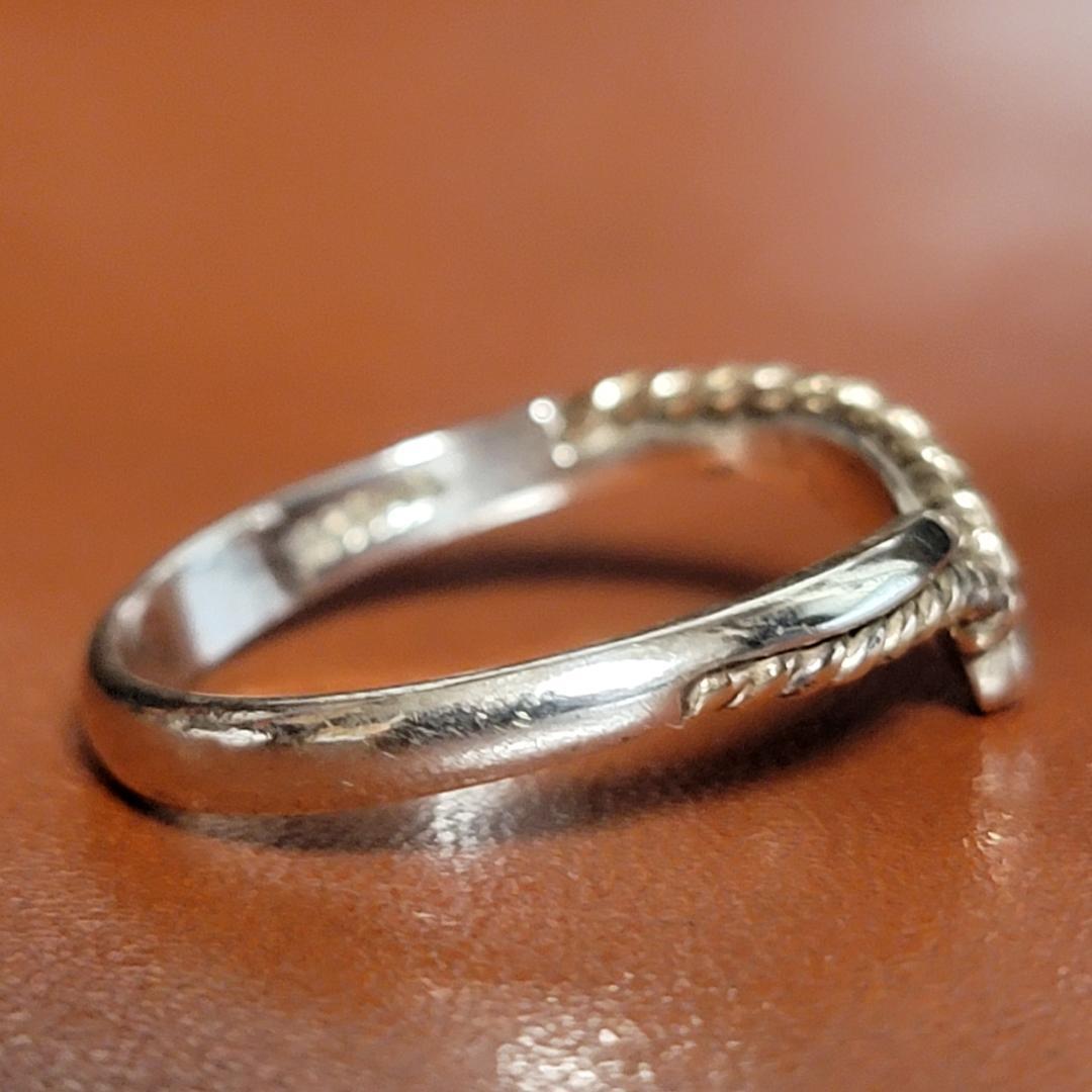 ビンテージ品 K18 シルバー925 ツイスト コンビリング ゴールド