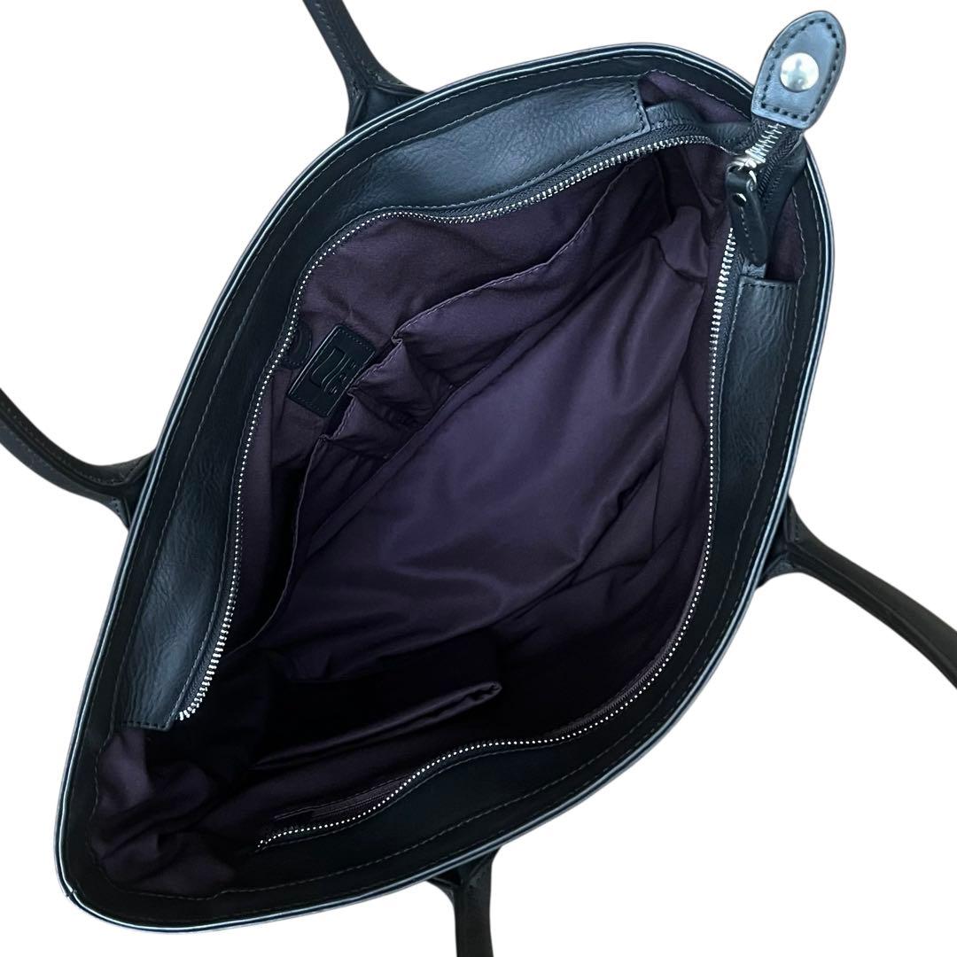 【極美品】epe ベジタブルタンニンレザー スタンダードトート 底鋲 肩掛け 黒