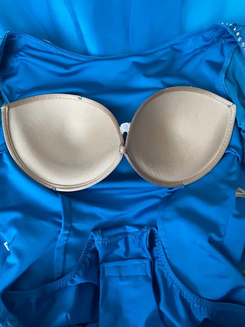 社交ダンス　スタンダードドレス⭐️ブルーM