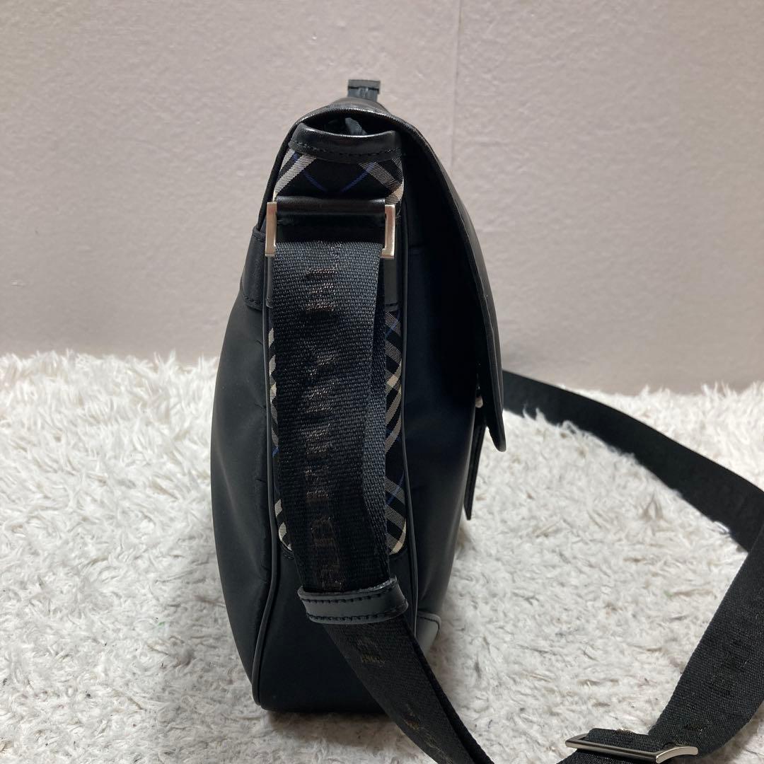 未使用級 バーバリーブラックレーベル ショルダーバッグ A4可 ナイロンチェック