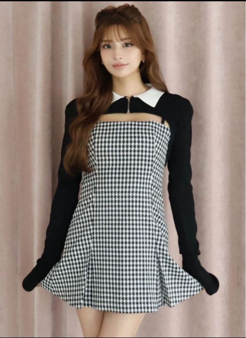 Randy Houndstooth ensemble ワンピース