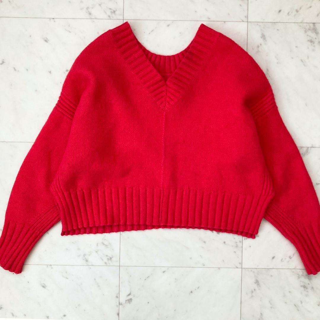 トゥモローランド　カシミヤウール　ショートニット　2way ピンク