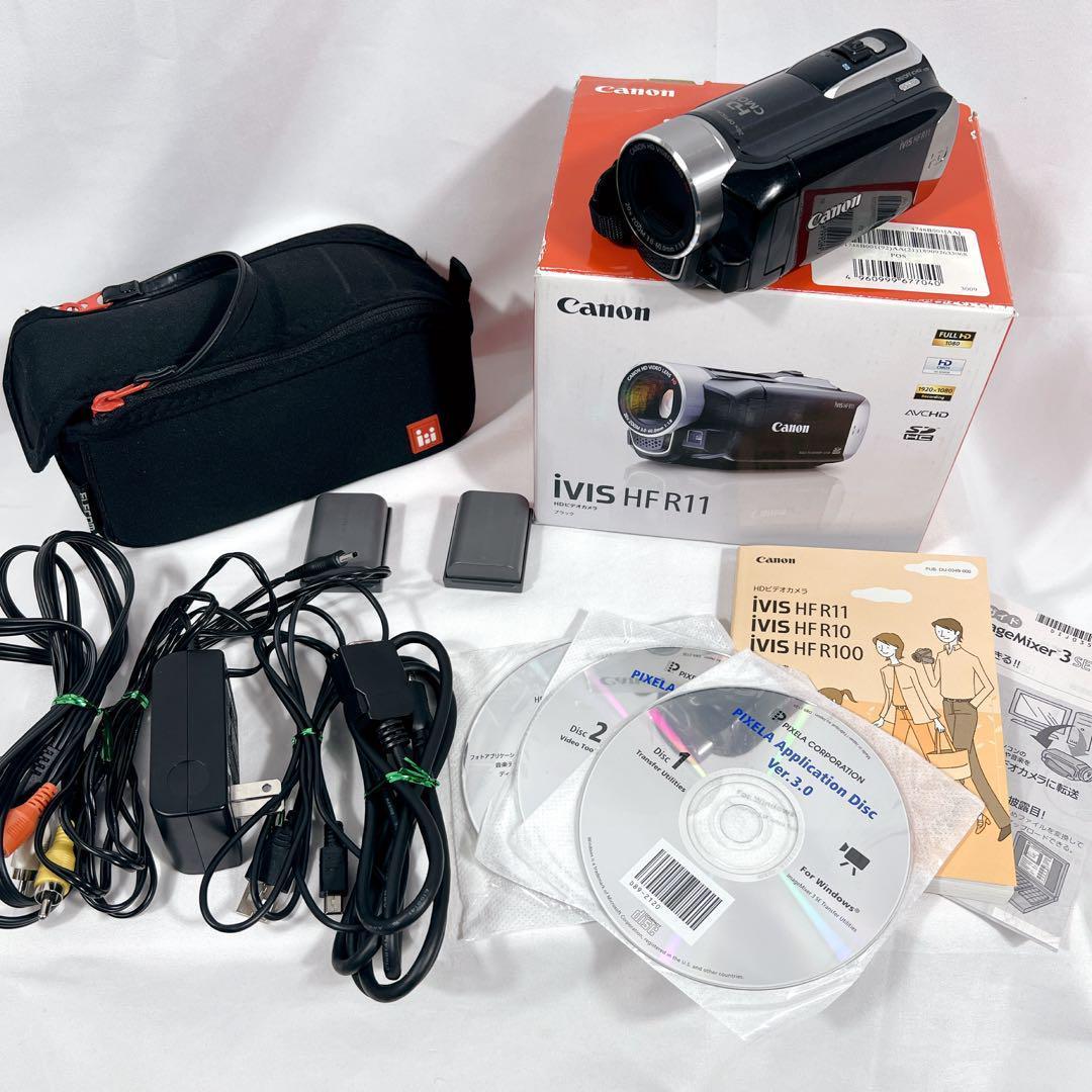 Canon キャノン　HD ビデオカメラ　ivis HF R11　ブラック