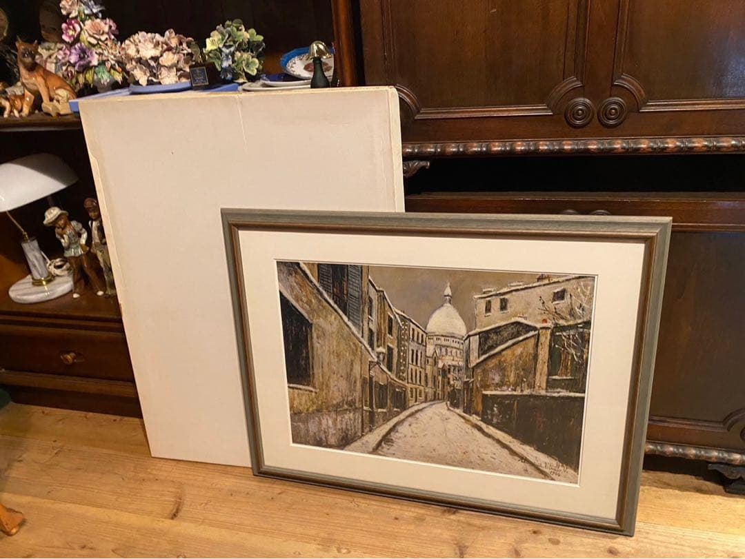 モーリス ユトリロ サン・ラススティック通り 額縁 アート インテリア