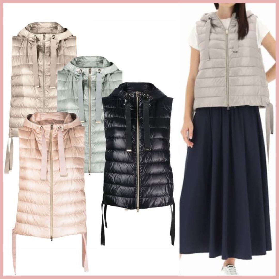 新品タグ付き　ヘルノ　ダウンベスト　レディース　ブルー　38