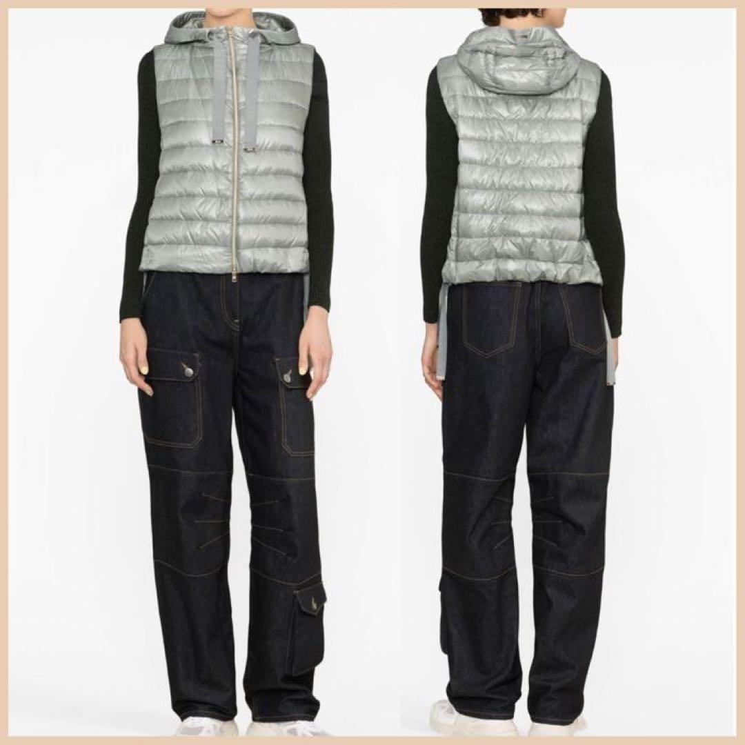 新品タグ付き　ヘルノ　ダウンベスト　レディース　ブルー　38