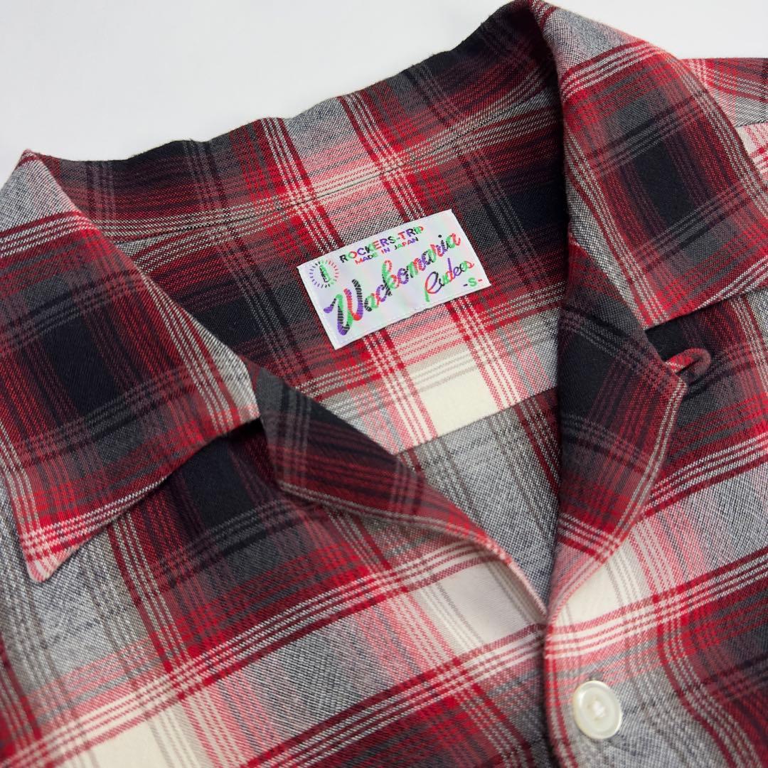 美品 WACKO MARIA ワコマリア レーヨン オープン カラー シャツ S