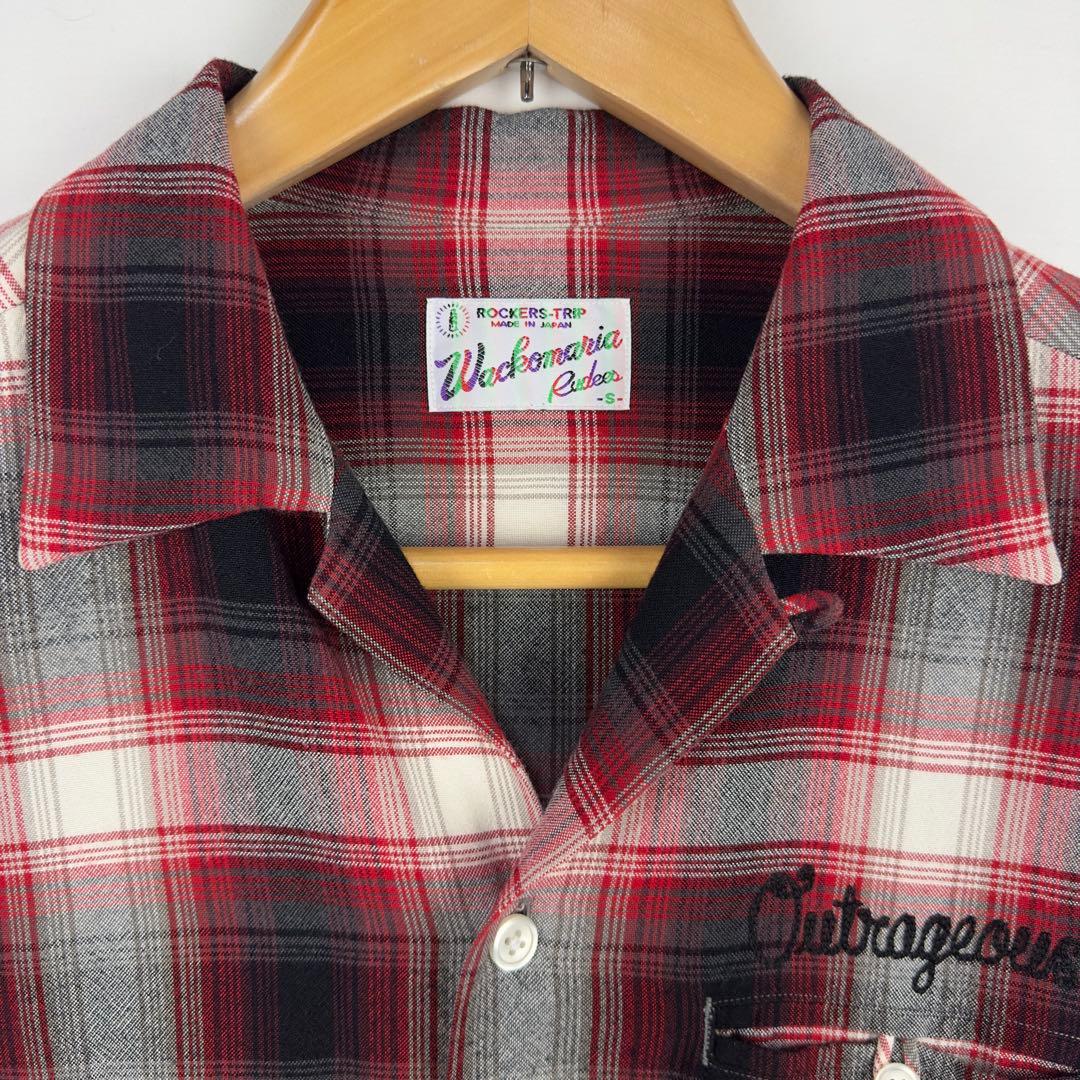 美品 WACKO MARIA ワコマリア レーヨン オープン カラー シャツ S