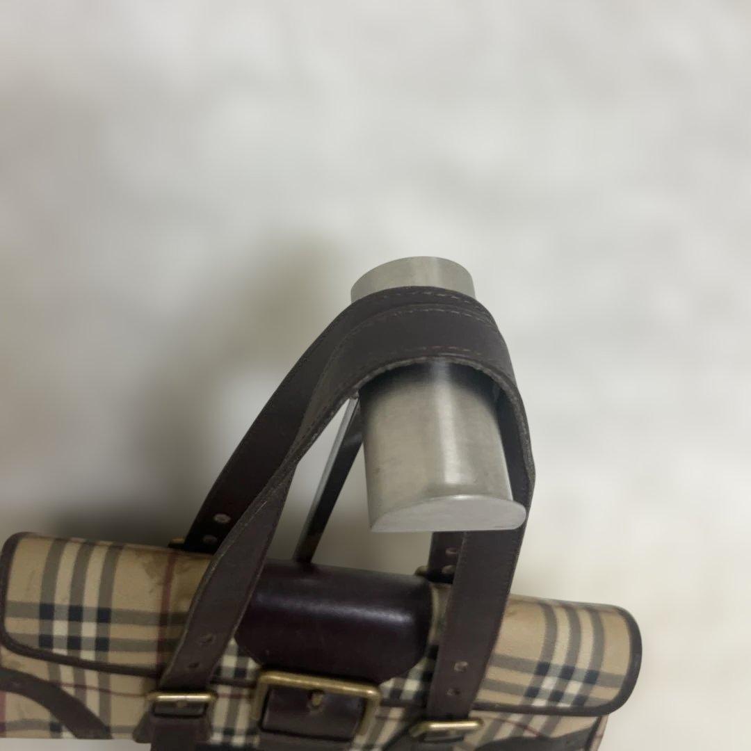 【希少デザイン】バーバリー BURBERRY ミニボストンバッグ ハンドバッグ