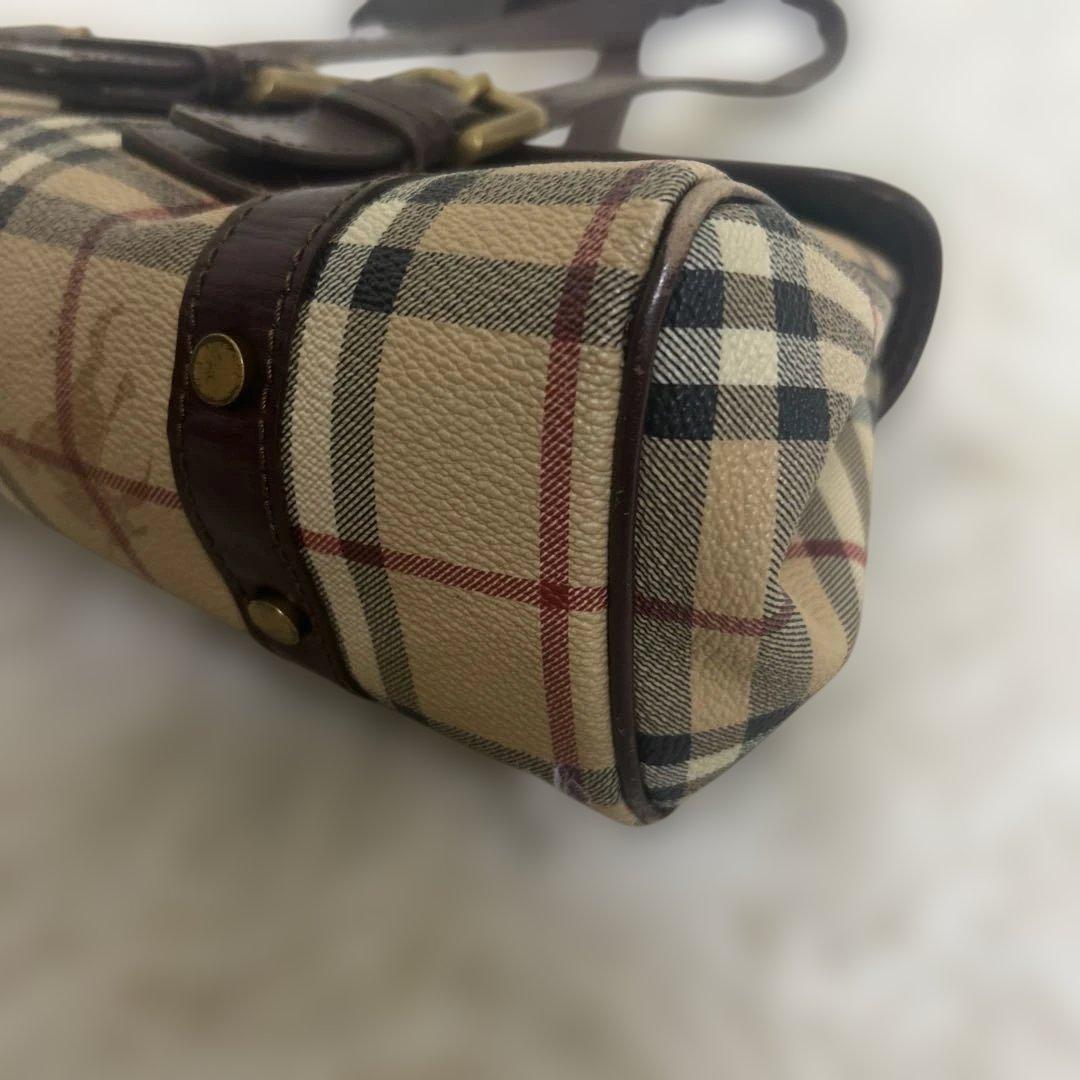 【希少デザイン】バーバリー BURBERRY ミニボストンバッグ ハンドバッグ