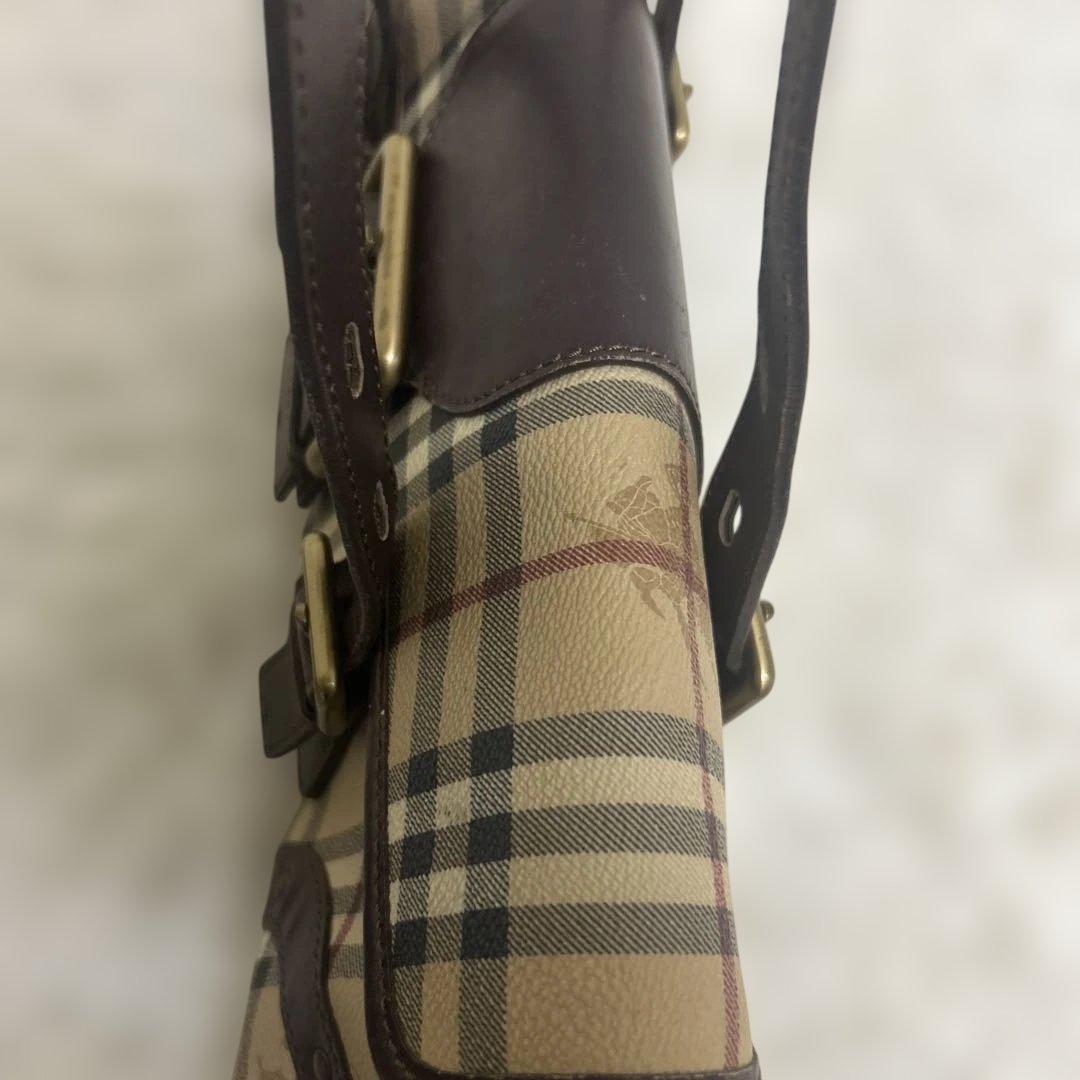【希少デザイン】バーバリー BURBERRY ミニボストンバッグ ハンドバッグ