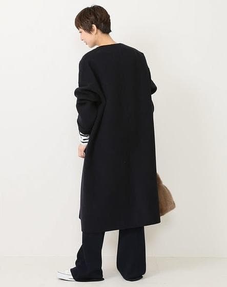 Deuxieme Classe CINOH ウールカシミアノーカラーコート