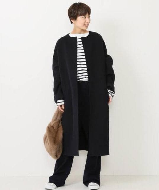 Deuxieme Classe CINOH ウールカシミアノーカラーコート