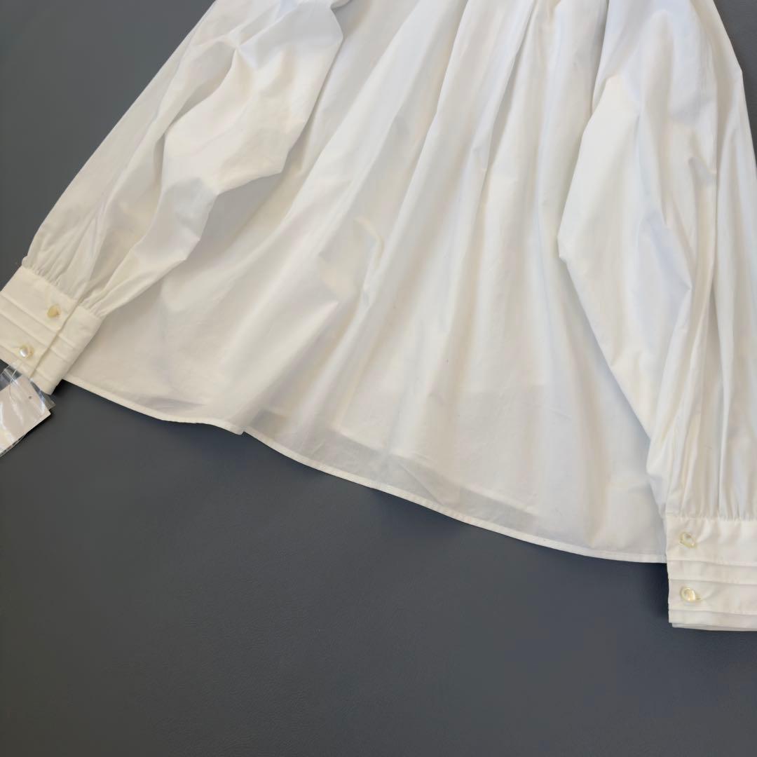 25年　新品　ユナイテッドアローズ コットンソリッド&ストライプボウタイブラウス