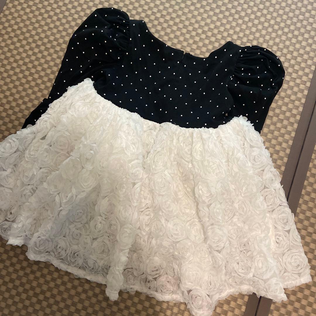 ACKA 3d rose puff tops 新品　ブラック