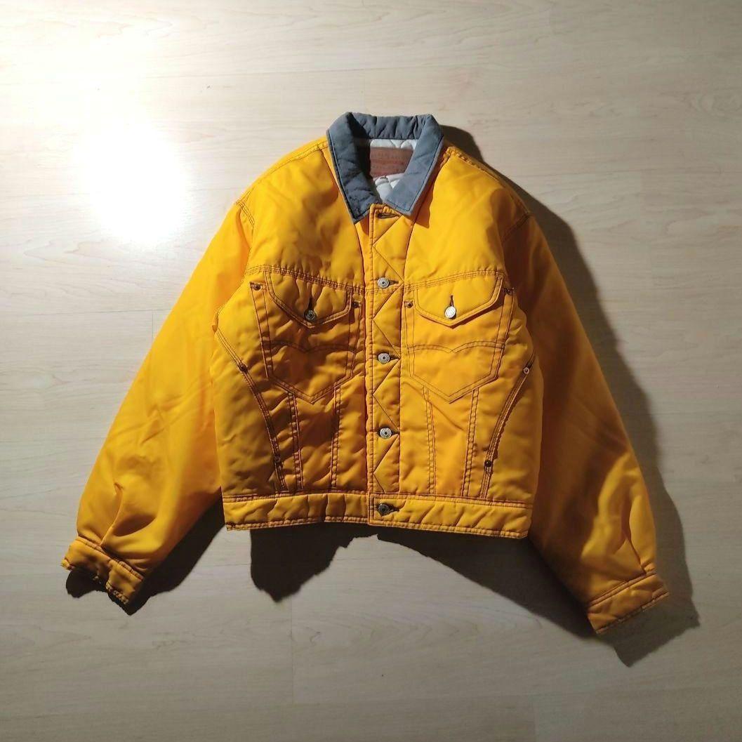 【希少レア】00s ナイロン トラッカージャケット キルティング 黄色