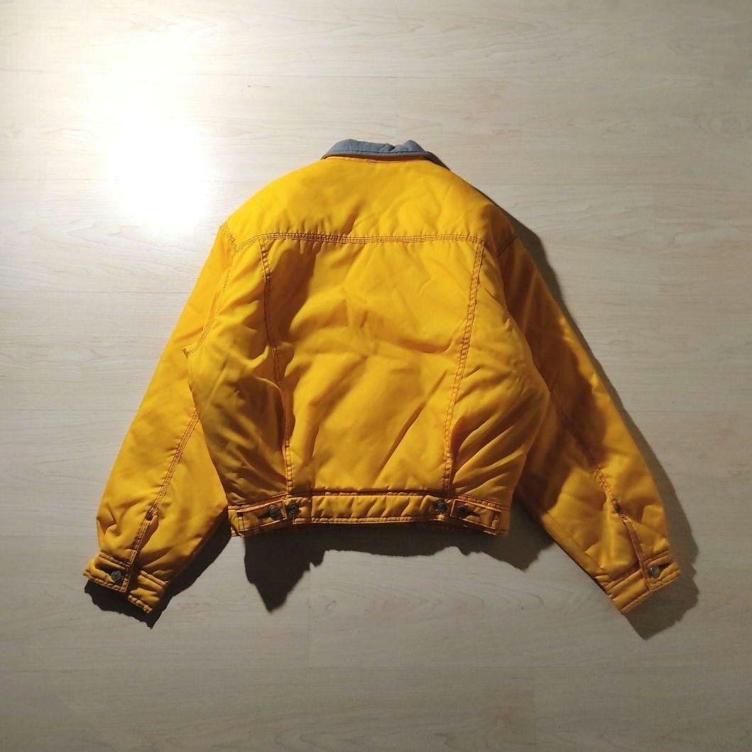 【希少レア】00s ナイロン トラッカージャケット キルティング 黄色