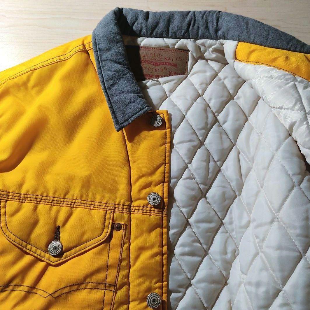 【希少レア】00s ナイロン トラッカージャケット キルティング 黄色