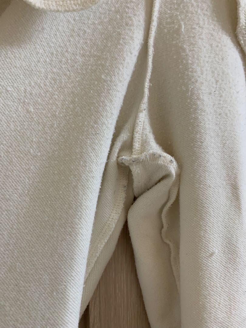 BAKUNE 長袖パジャマ　テーパードパンツ　オフホワイト　Mサイズ