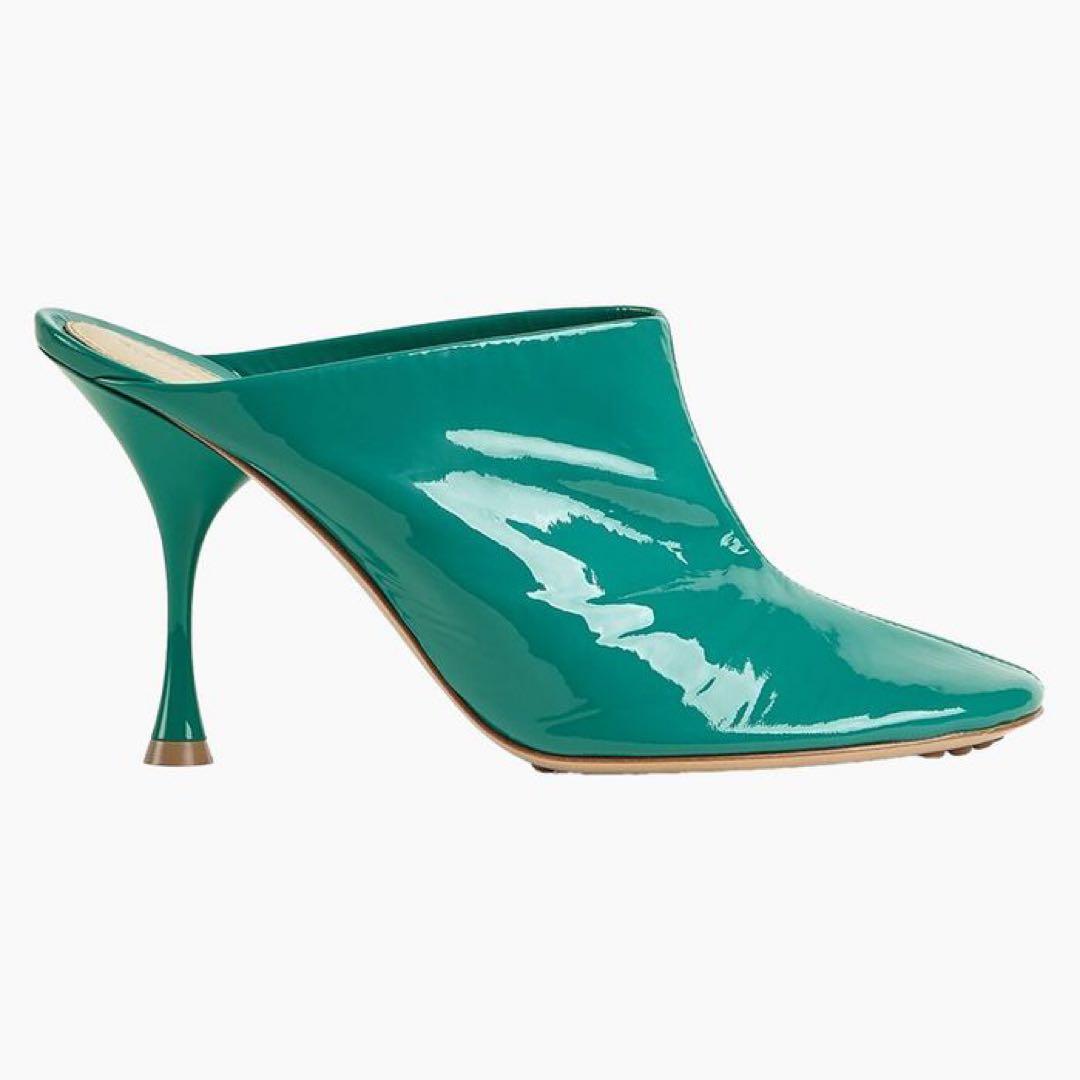 新品未使用　ボッテガ　べェネタ SOCK ドットミュール パテントレザー 9cm